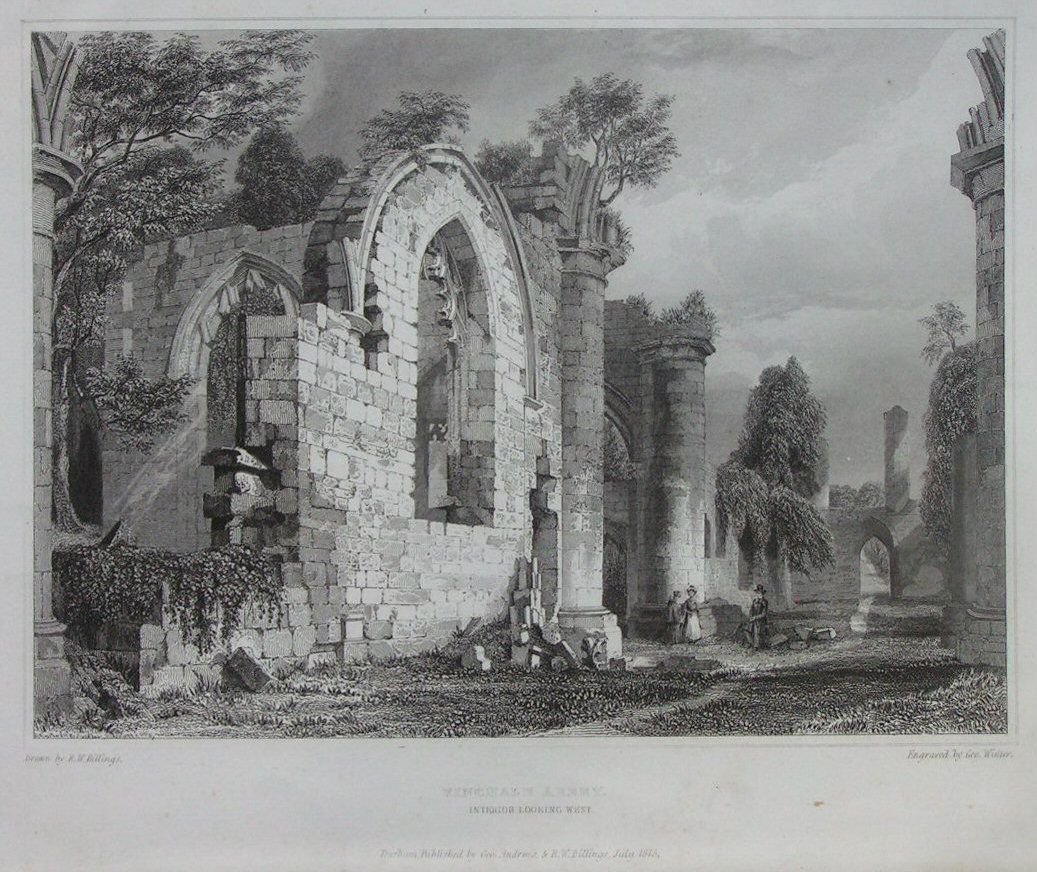 Print - Finchale Abbey (Interior looking West) - Winter